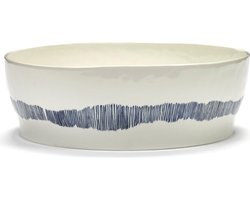 Serax Feast By Ottolenghi Saladeschaal Ø28.5 White Stripes Blue