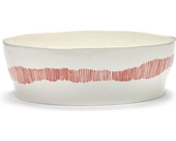 Serax Feast By Ottolenghi Saladeschaal Ø28.5 White Swirl Stripes