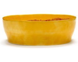 Serax Feast By Ottolenghi Saladeschaal Ø28.5 Yellow Stripes Red