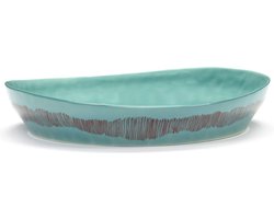 Serax Feast By Ottolenghi Saladeschaal Ø30 Azure Stripes Red