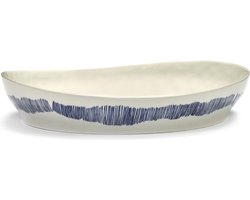 Serax Feast By Ottolenghi Saladeschaal Ø30 White Stripes Blue