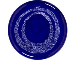 Serax Feast By Ottolenghi Serveerschaal Ø35 Dark Blue Dots White