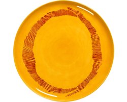 Serax Feast By Ottolenghi Serveerschaal Ø35 Yellow Swirl Stripes Red