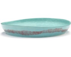 Serax Feast By Ottolenghi Serveerschaal Ø36 Azure Stripes Red