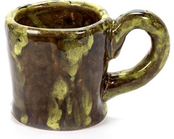 Serax Interieuraccessoires Beker-Kopje Bruin-Geel L 14 cm B 8.5 cm H 9,5 cm