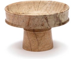 Serax Kelly Wearstler Dune Schaal op Voet Marmer Bruin-Multicolour L 30,5 cm B 30,5 cm H 19 cm