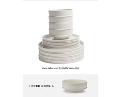 Serax Kelly Wearstler Servies Set Alabaster Dune 16 delig + GRATIS serveerschaal