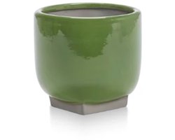 Serax Kris Van Assche Rosamar bloempot 01 D16cm H15cm groen / grijs