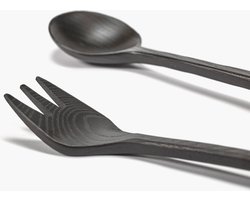 Serax Marie Michielssen La Mère slabestek set van 2 L37cm carbonised ash zwart