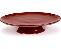 Serax Marie Michielssen La Mère taartschotel op voet H6cm D30.5cm venetian red