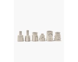 Serax - Marie Michielssen Marie - Vaas Assortiment - Beige - 6 stuks - H 10cm