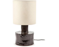 Serax Marie Michielssen tafellamp Catherine D25cm H47cm voet zwart - kap beige