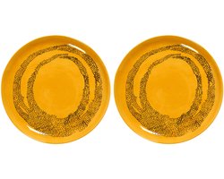 Serax - Ottolenghi Feast - Bord M - Geel/Zwart - 22 Ø - 2 stuks
