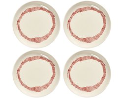 Serax - Ottolenghi Feast - Bord XS - Wit/Rood - 16 Ø - 4 stuks