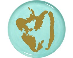 Serax - Ottolenghi Feast - Serveerschaal - Azurblauw/Goud - 35 Ø