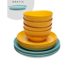 Serax Ottolenghi Feast Serviesset Azure/Geel (13 delig) 4 personen