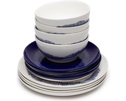 Serax Ottolenghi Feast Serviesset Wit/Blauw (13 delig) 4 personen