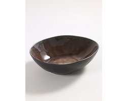 Serax Pascale Naessens Kom - Ovaal - Large - 20 cm x 17 cm x 5.5 cm - Bruin set 2 stuks