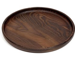 Serax Pascale Naessens Pure Dienblad Hout Rond Dark Brown 29 x 2,5 cm