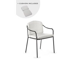 Serax Piet Boon Stoel met armleuning Outdoor Zwart Patio (incl. kussen)