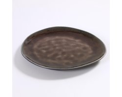 Serax Pure by Pascale Naessens - Dessertbord Ovaal Medium Bord - bruin – 20 x 17 cm
