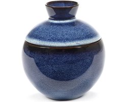 Serax Pure by Pascale Naessens potje met deksel D12cm H13cm donkerblauw