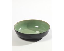Serax Pure by Pascale Naessens Schaal - Small - Ø20 x 5 cm - Aquagroen/Zwart