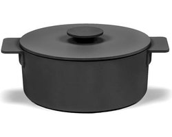 Serax - Sergio Herman Surface Pot Enamel Cast Iron - Zwart - D20 - 2L