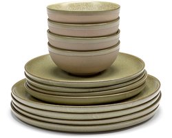 Serax - Sergio Herman Surface - Serviesset - Camogroen - 24 Ø - 12 stuks