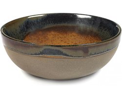 Serax Surface by Sergio Herman Kom - Large - Ø13cm x H5cm - Grijs en Rusty Brown - 4 stuks