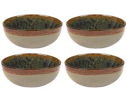 Serax Surface by Sergio Herman Kom - Medium - Ø11cm x H4,5cm - Grijs en Rusty Brown - 4 stuks