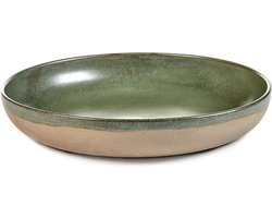 Serax Surface By Sergio Herman Schaal -  Ø32cm x H5,5cm - Grijs en Camogreen - 1 stuk