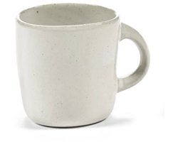 Serax Uncharted Out of Lines beker met oor 30cl off white