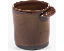 Serax Uncharted Out of Lines espressobeker zonder oor 7cl ocher (set van 2)