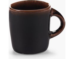 Serax Uncharted Out of Lines koffiekop 22cl zwart bruin (set van 2)