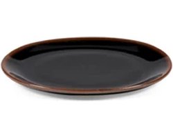 Serax Uncharted Out of Lines plat bord 18x16cm zwart bruin