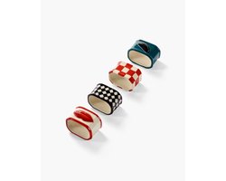 Serax Wouters & Hendrix Les Objets Mouleversants servetring set van 4 assorti