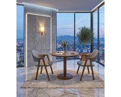 Serena Ronde eettafelset met 2 stoelen – Mid-century design voor moderne interieurs Casa Serena