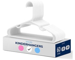 SereneLife Kinderhangers – 60-delige Set Kunststof Hangers voor Baby-, Peuter- & Newborn- Antislip & Ruimtebesparend - Roze