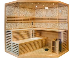 SereNova Prisma Sauna 220x220x210cm met kachel