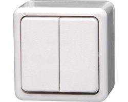 Serieschakelaar Opbouw - Wandschakelaar - Installatie Elektronica - Klassiek Design - 10 A 250 V - Arctisch Wit