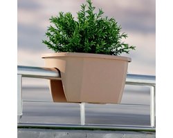Serinova Balkon Bloempot Emerald - Plantenbak - Tuinpot - Taupe Mokka - 15.5L - UV-bestendig en Winterhard