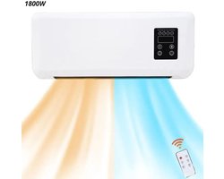 Serolux® - Ventilator - Mini Mobiele Airconditioner - 2-in-1 warm en koud - met Wandmontage - Elektrische Wandkachel – Mini - 42 × 18 × 12 cm - wit
