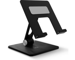 Serve Tablet Houder XL Opvouwbaar - Extra Stevig & Stabiel - Zwarte Inklapbare Standaard voor Tafel of Bureau - Zwart