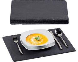 serveerplank leisteen - set van 6 - groot - 30 x 40 cm - om te beschrijven - onderzetter