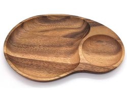 Serveerplateau Hout - Houten schotel - Serveerschaal Hout - Acacia hout