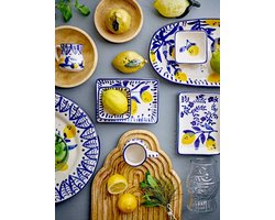 Serveerschaal aardewerk blauw Maxima 29cm