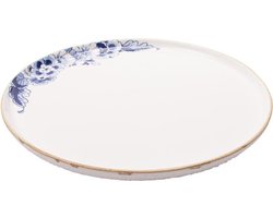 Serveerschaal Blauw Bloesem - Porselein