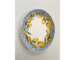 Serveerschaal Capri (31*38cm) aardewerk-zomers-citroenen