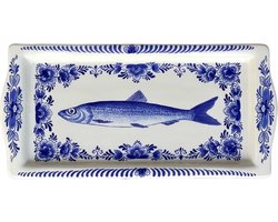 Serveerschaal - Delfts blauw - 14 x 29 cm - visschaal